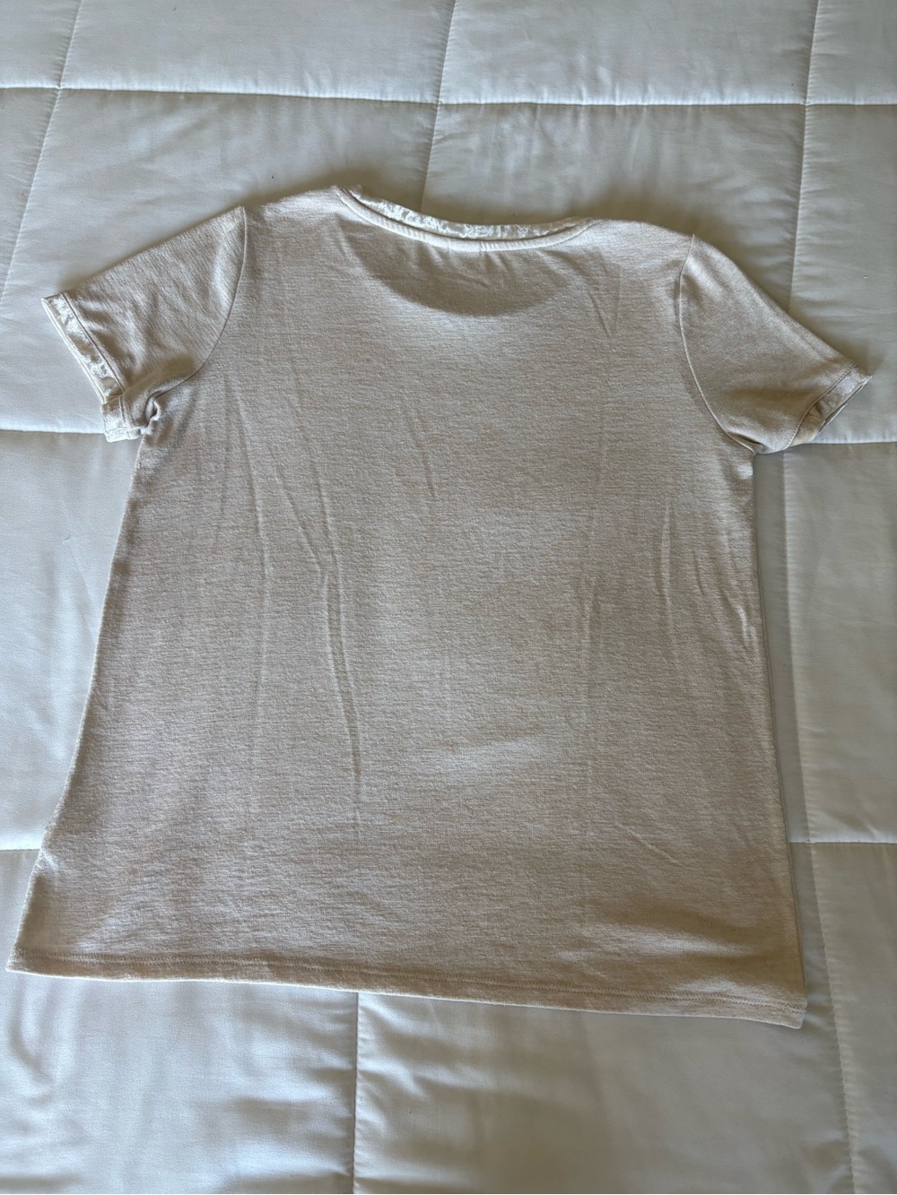 GAP Short Sleeve Crewneck Tee in Light Beige